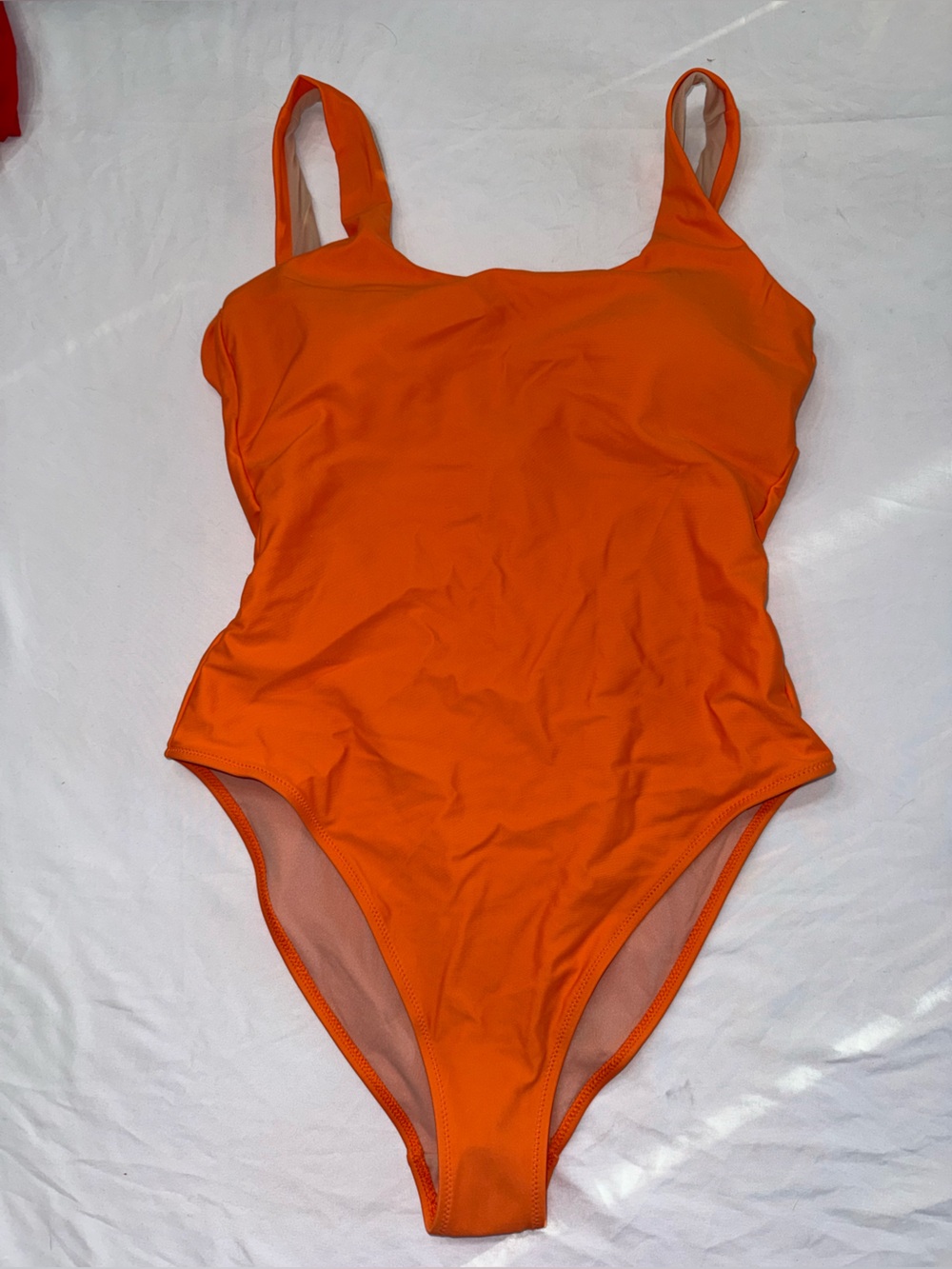Gymshark Women's Orange One-Piece Swimsuit